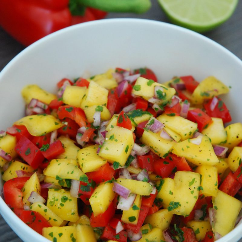 Salsa de mangue et poivron (vegan)