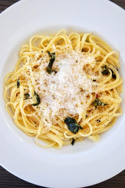 Linguine au citron et basilic