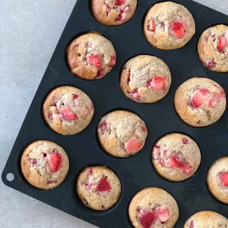 Minis muffins banane fraise pour bébé (12 mois)