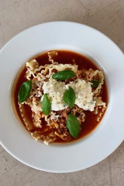 Mijoter une soupe de lasagne