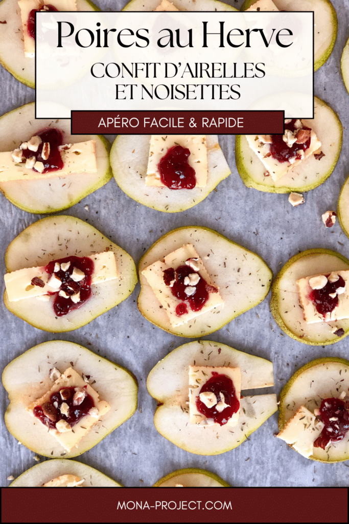 tranches de poires au fromage herve