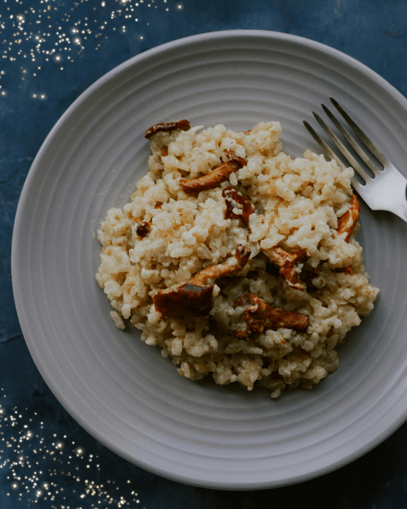 risotto aux champignons noel