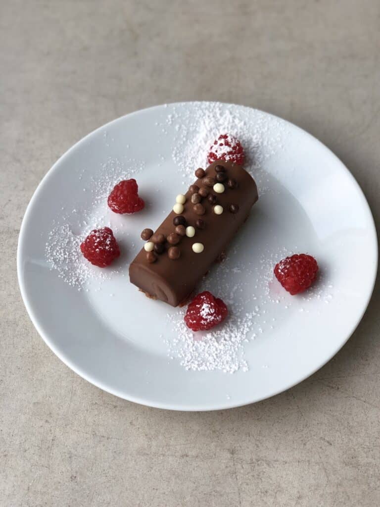 mini bûches de Noël au chocolat et praliné