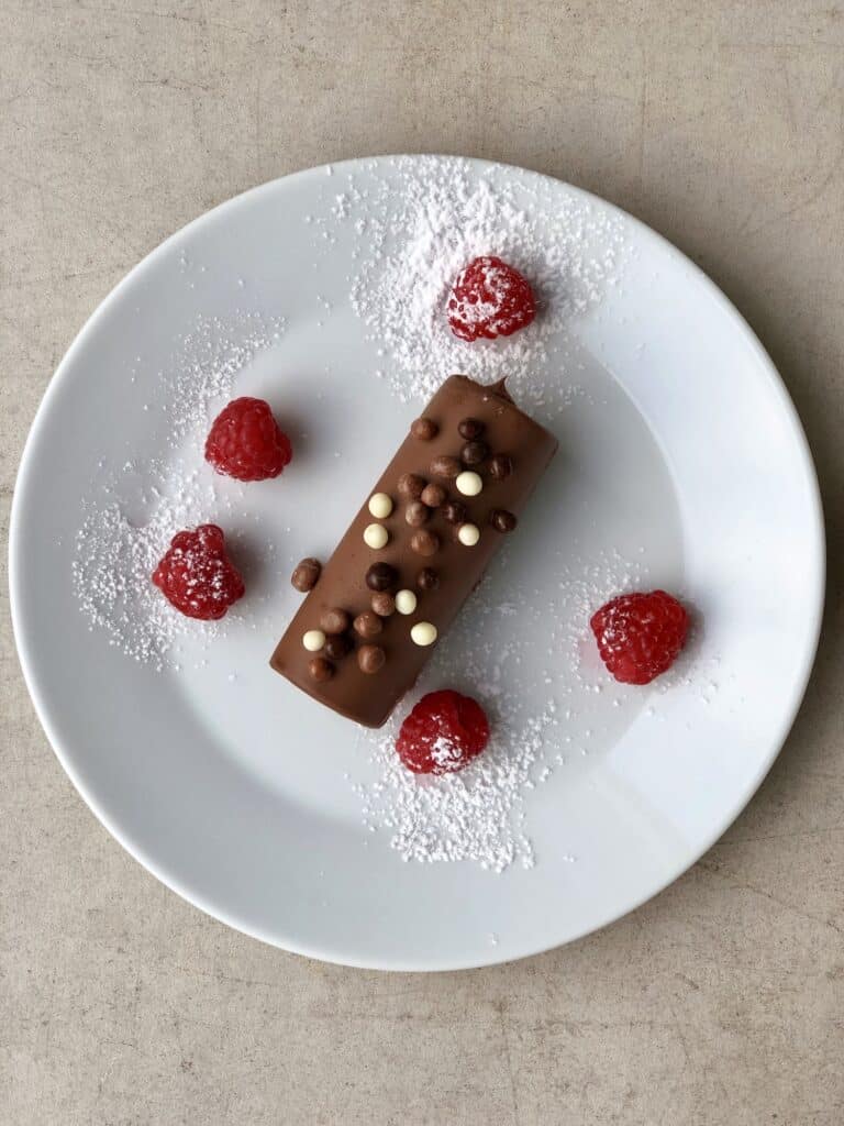 mini bûches de Noël au chocolat et praliné