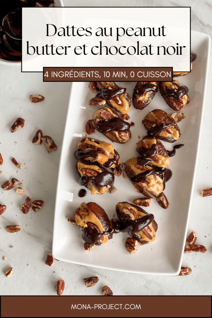 Dattes au peanut butter et chocolat