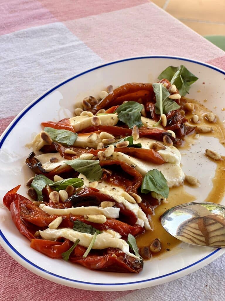 Poivrons confits mozzarella recette