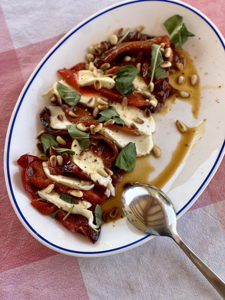 recette Poivrons confits mozzarella